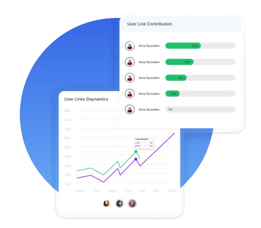 Simplified Link Builder's Team Performance To Manage Backlinks
